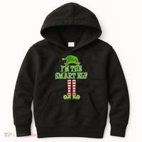I'm The Smart Elf Matching Family Christmas Kids Hoodie thumb 0