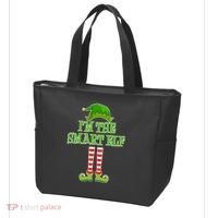 I'm The Smart Elf Matching Family Christmas Tote Bag thumb 3