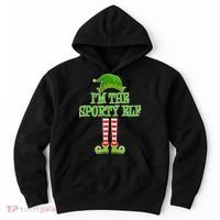 I'm The Sporty Elf Matching Family Christmas Hoodie thumb 0