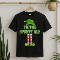 I'm The Sporty Elf Matching Family Christmas T-Shirt thumb 2