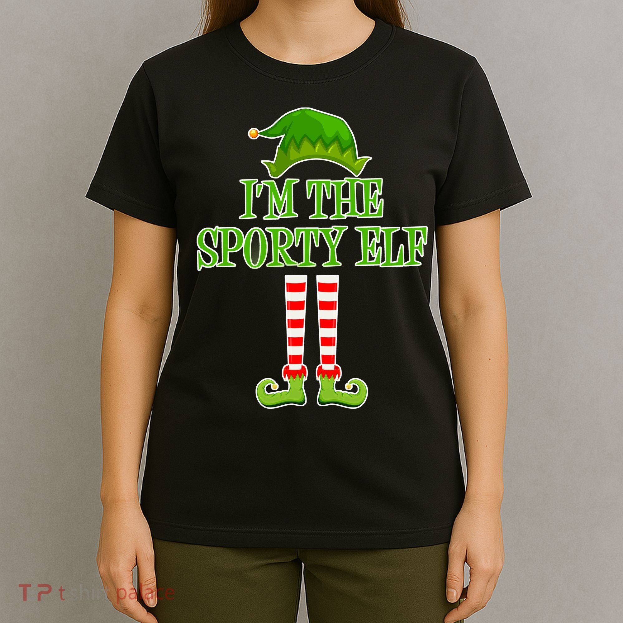 I'm The Sporty Elf Matching Family Christmas T-Shirt