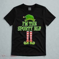 I'm The Sporty Elf Matching Family Christmas T-Shirt thumb 5