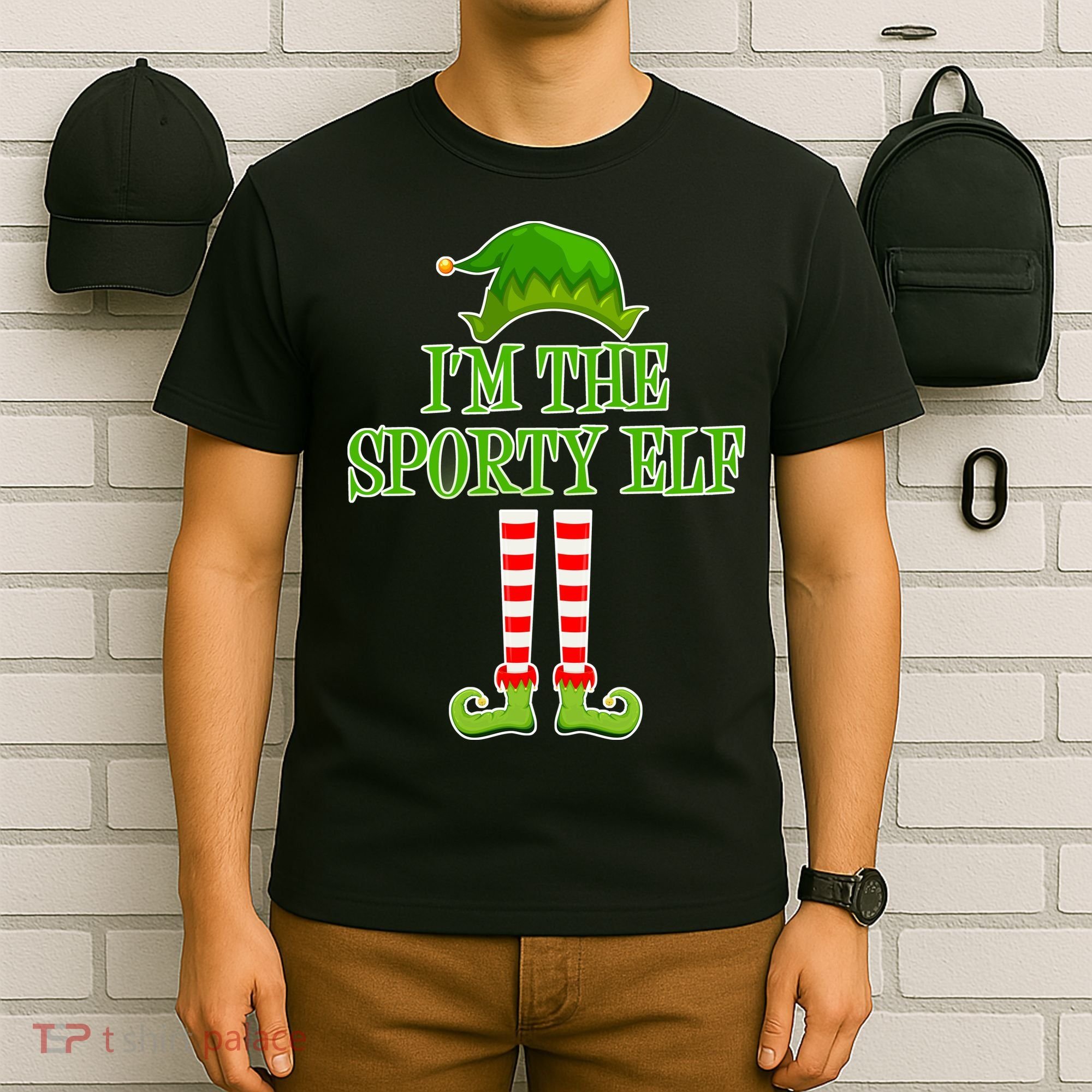 I'm The Sporty Elf Matching Family Christmas T-Shirt