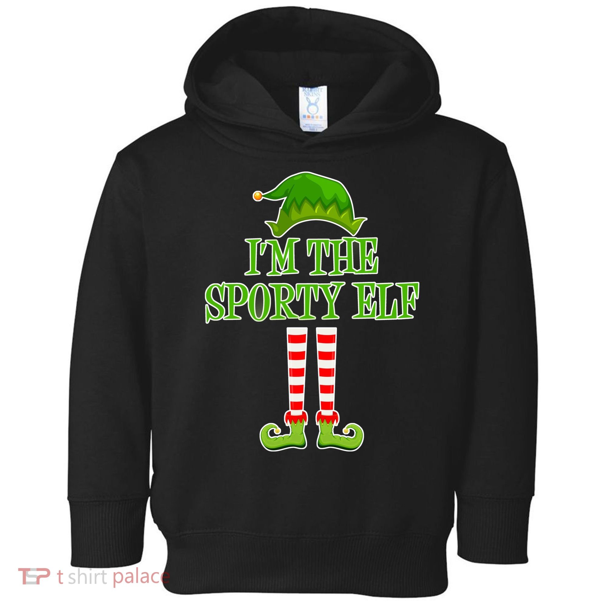 I'm The Sporty Elf Matching Family Christmas Toddler Hoodie