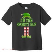 I'm The Sporty Elf Matching Family Christmas Toddler T-Shirt thumb 0