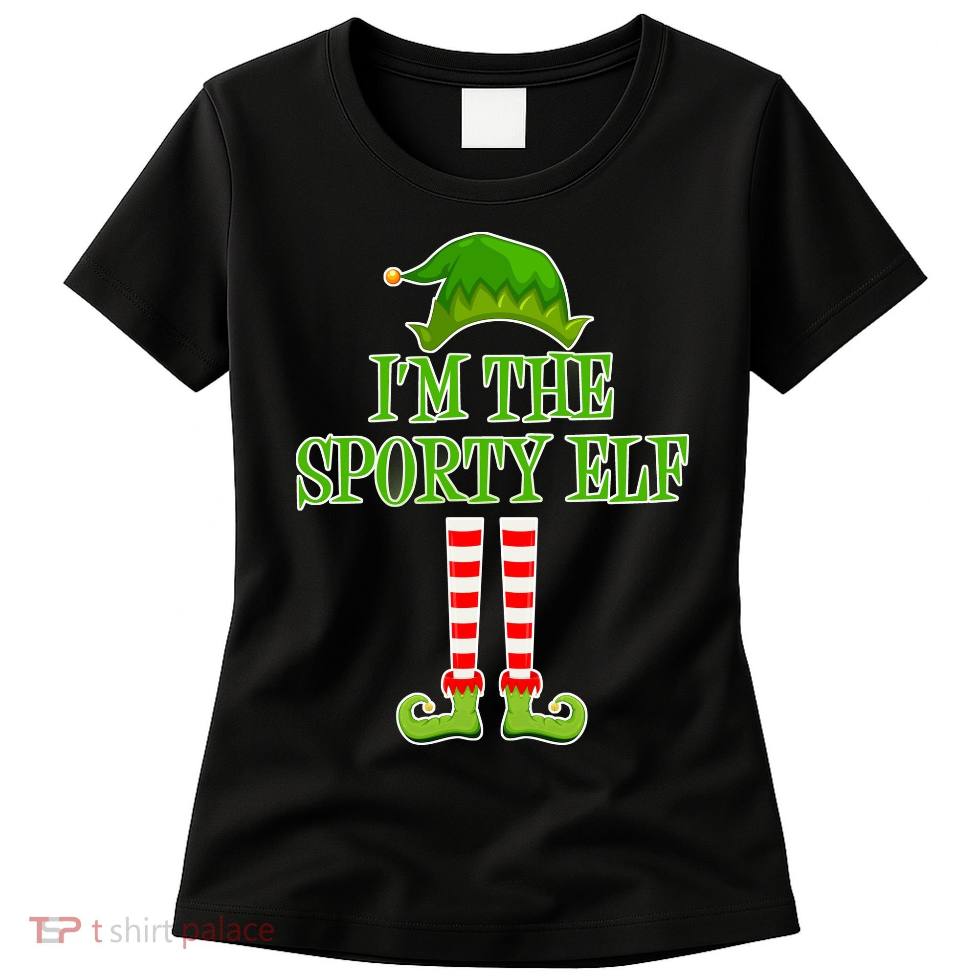 I'm The Sporty Elf Matching Family Christmas Women's T-Shirt