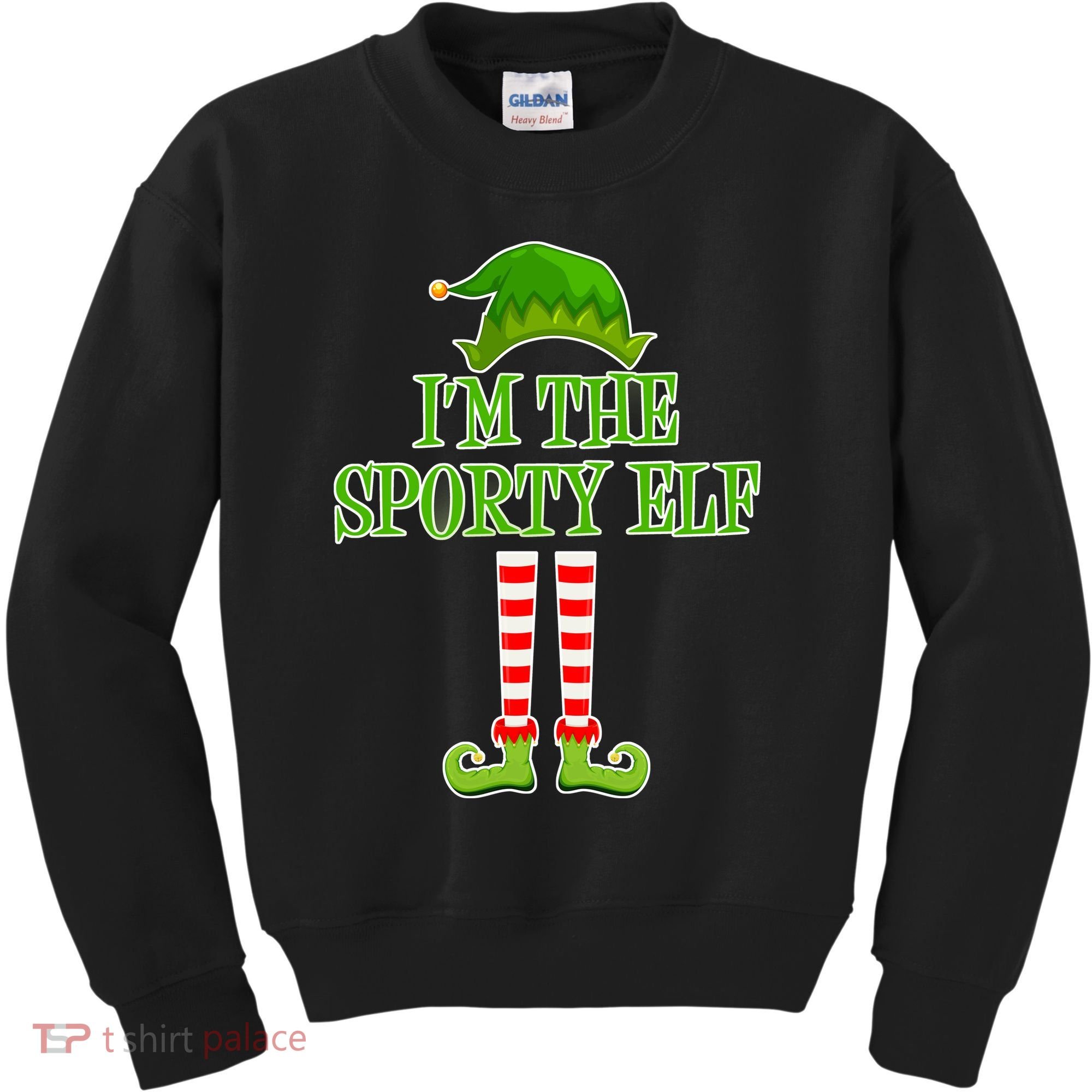 I'm The Sporty Elf Matching Family Christmas Kids Sweatshirt