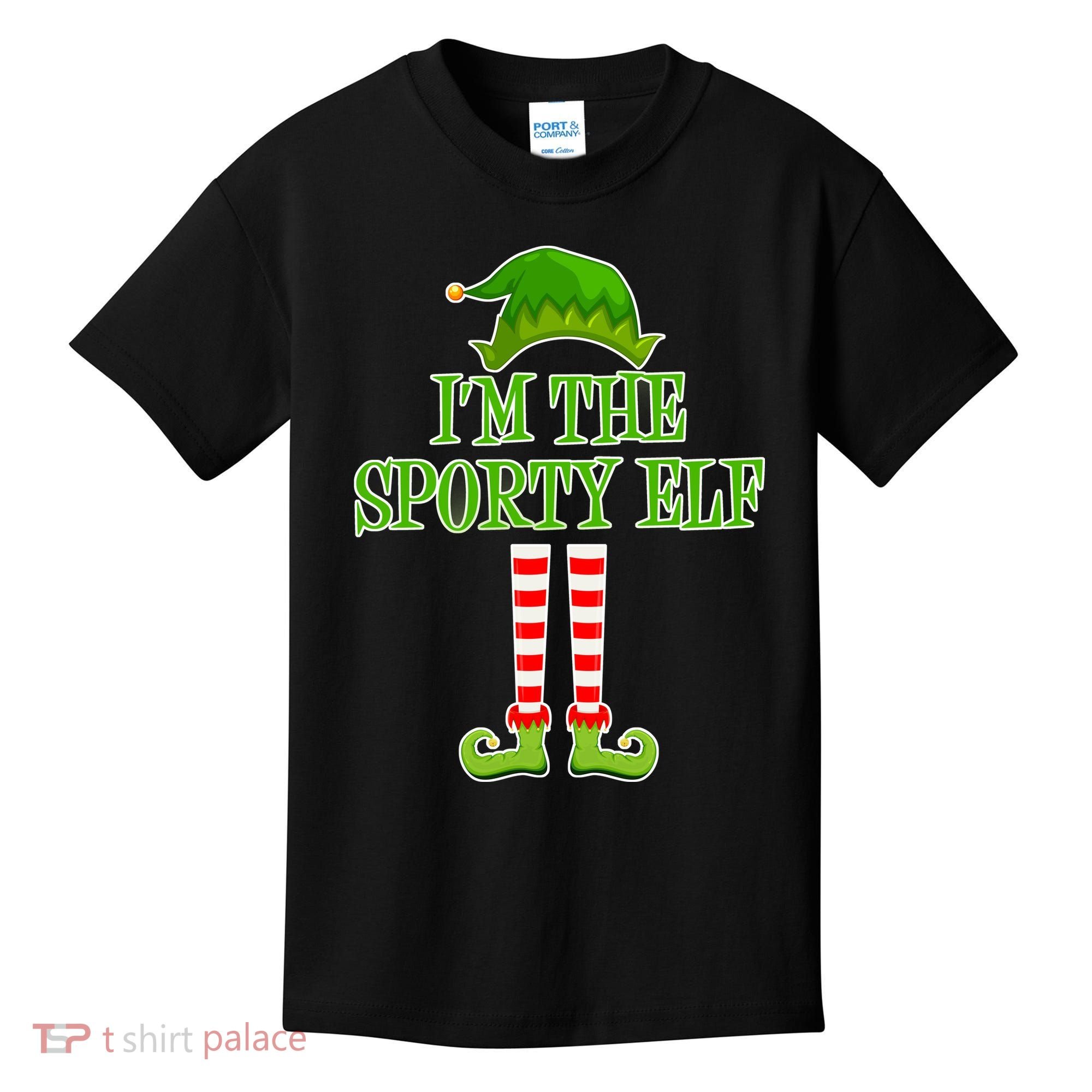 I'm The Sporty Elf Matching Family Christmas Kids T-Shirt