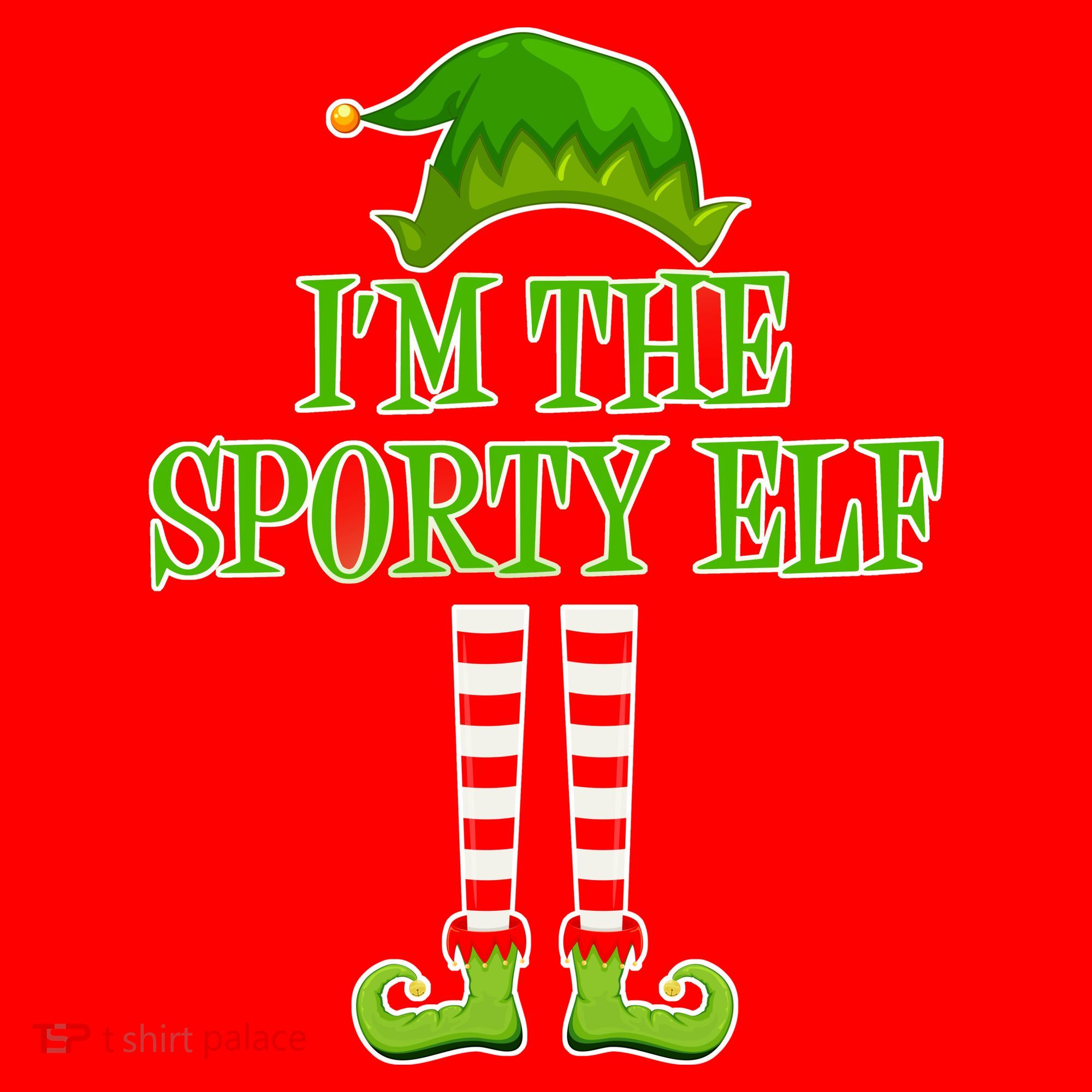 I'm The Sporty Elf Matching Family Christmas Santa Hat