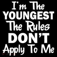 I'm the Youngest the Rules Don't Apply To Me Funny Women's Hoodie thumb 2