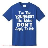 I'm the Youngest the Rules Don't Apply To Me Funny Kids T-Shirt thumb 0