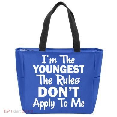 I'm the Youngest the Rules Don't Apply To Me Funny Tote Bag