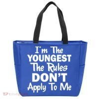 I'm the Youngest the Rules Don't Apply To Me Funny Tote Bag thumb 0