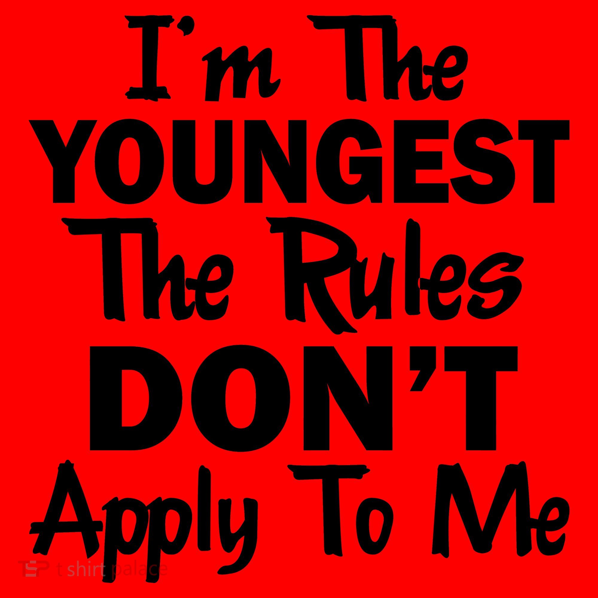 I'm the Youngest the Rules Don't Apply To Me Funny Santa Hat