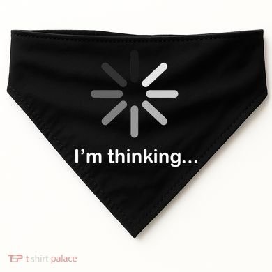 I'm Thinking Loading Logo USA-Made Doggie Bandana