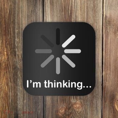 I'm Thinking Loading Logo Coaster