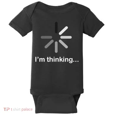 I'm Thinking Loading Logo Baby Bodysuit