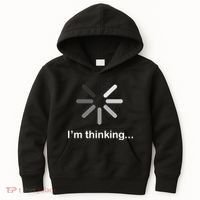 I'm Thinking Loading Logo Kids Hoodie thumb 0