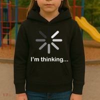 I'm Thinking Loading Logo Kids Hoodie thumb 3