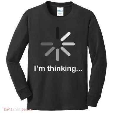 I'm Thinking Loading Logo Kids Long Sleeve Shirt