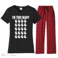 I'm This Many - 100th Birthday Women's Flannel Pajama Set thumb 0