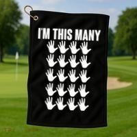 I'm This Many - 100th Birthday Golf Towel thumb 1