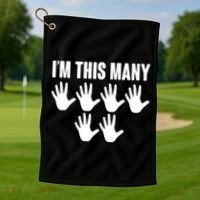 I'm This Many - 30th Birthday Golf Towel thumb 1