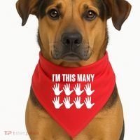 I'm This Many - 40th Birthday USA-Made Doggie Bandana thumb 1