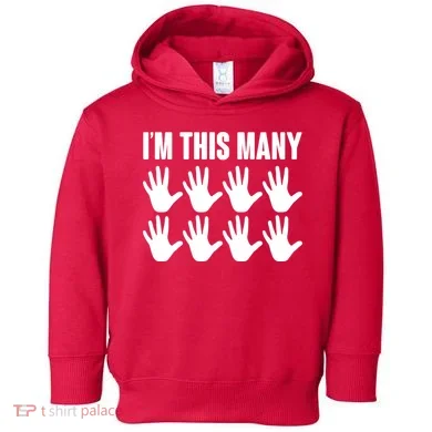 I'm This Many - 40th Birthday Toddler Hoodie
