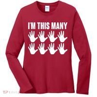 I'm This Many - 40th Birthday Women's Long Sleeve Shirt thumb 0