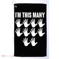 I'm This Many - 50th Birthday Golf Towel thumb 0