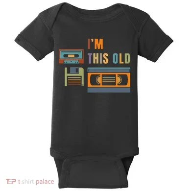I'm This Old Retro Throwback Birthday Baby Bodysuit