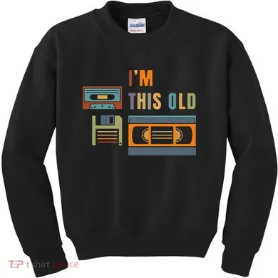 I'm This Old Retro Throwback Birthday Kids Sweatshirt