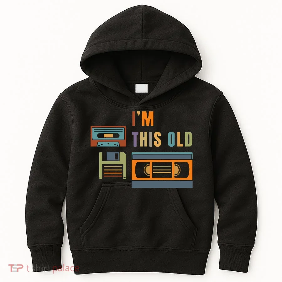 I'm This Old Retro Throwback Birthday Kids Hoodie