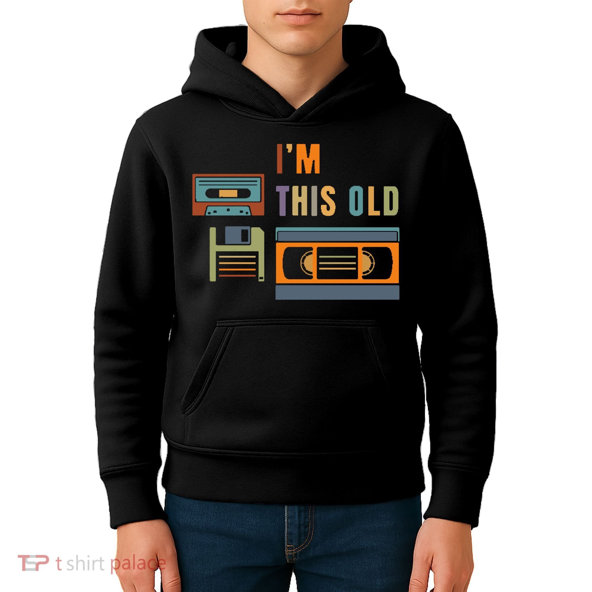 I'm This Old Retro Throwback Birthday Kids Hoodie