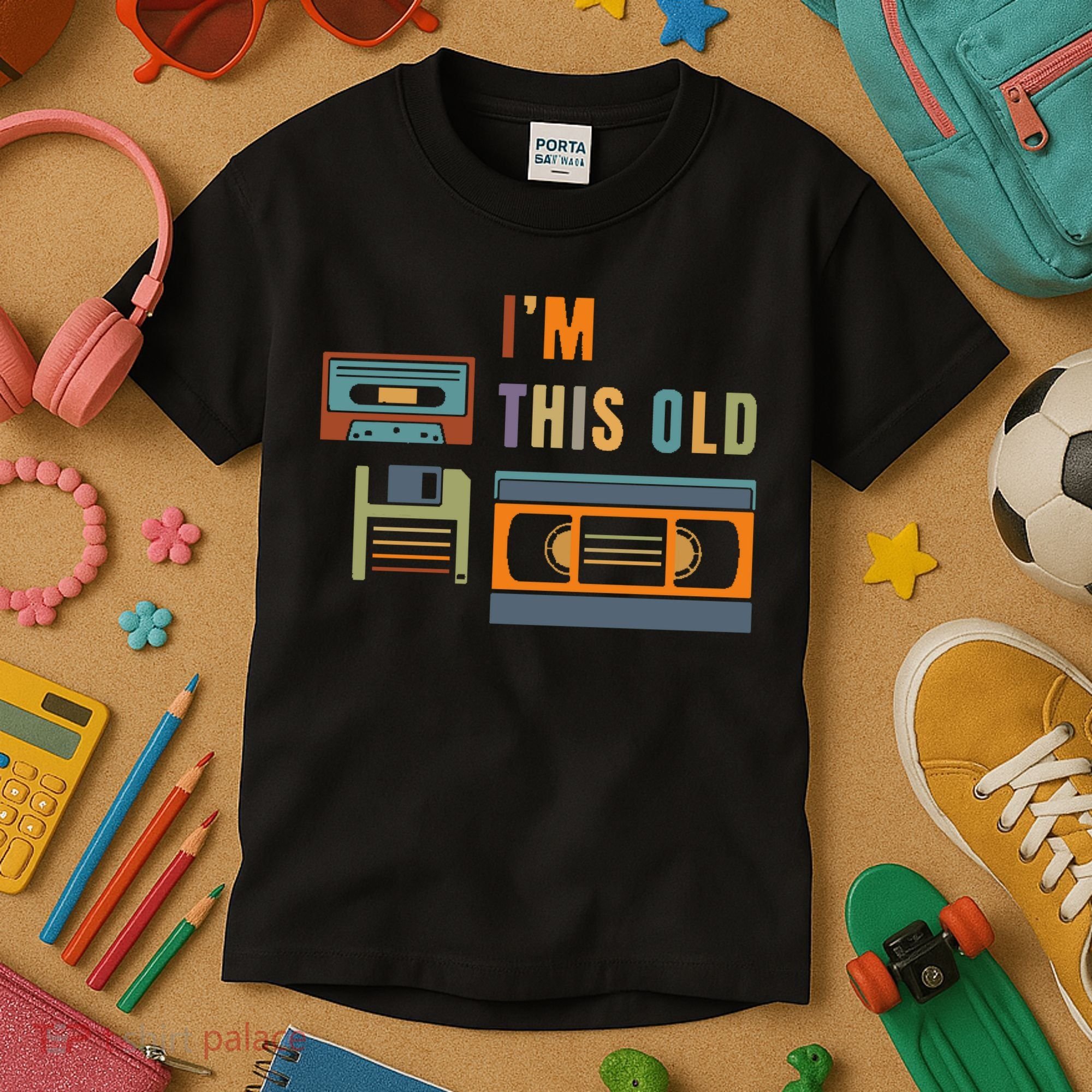 I'm This Old Retro Throwback Birthday Kids T-Shirt