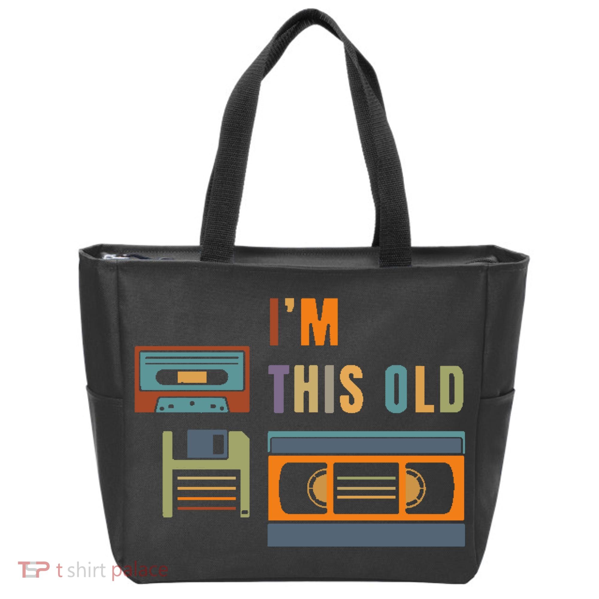 I'm This Old Retro Throwback Birthday Tote Bag