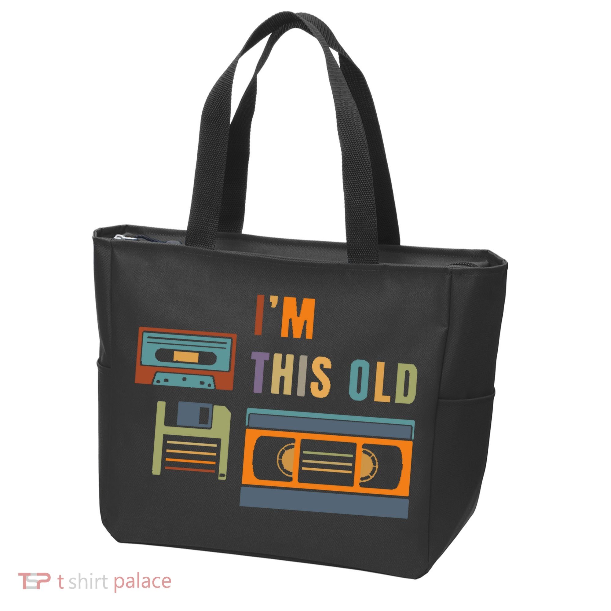 I'm This Old Retro Throwback Birthday Tote Bag