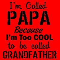 I'm Too Cool To Be Called Grandfather Papa Santa Hat thumb 1