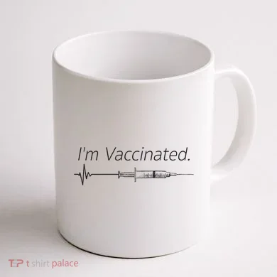 I'm Vaccinated Shot Coffee Mug back