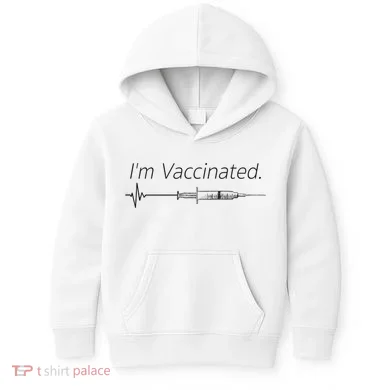 I'm Vaccinated Shot Kids Hoodie
