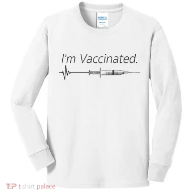 I'm Vaccinated Shot Kids Long Sleeve Shirt
