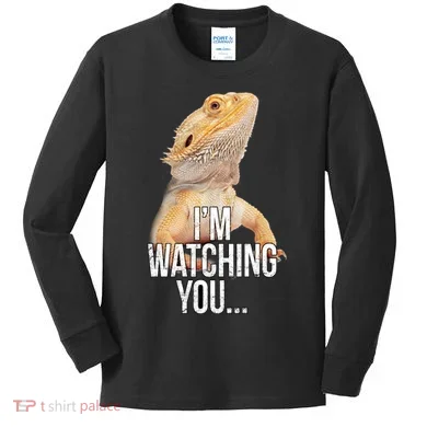 I'm watching you... Kids Long Sleeve Shirt