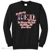 I'm Wearing Red On Fridays Until They All Come Home Sweatshirt thumb 0