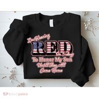 I'm Wearing Red On Fridays Until They All Come Home Sweatshirt thumb 2