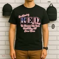 I'm Wearing Red On Fridays Until They All Come Home T-Shirt thumb 6