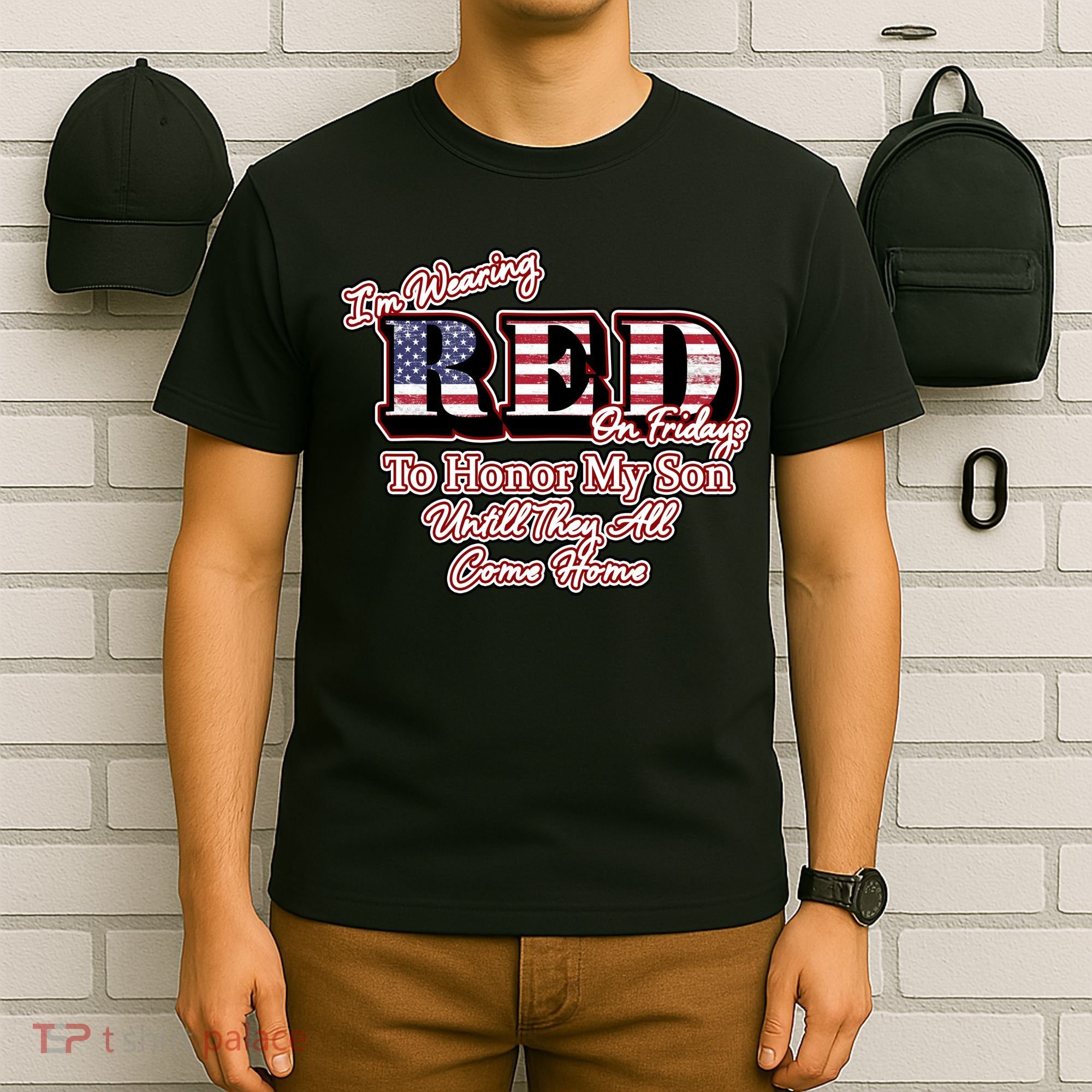 I'm Wearing Red On Fridays Until They All Come Home T-Shirt