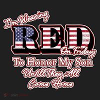 I'm Wearing Red On Fridays Until They All Come Home Golf Towel thumb 3