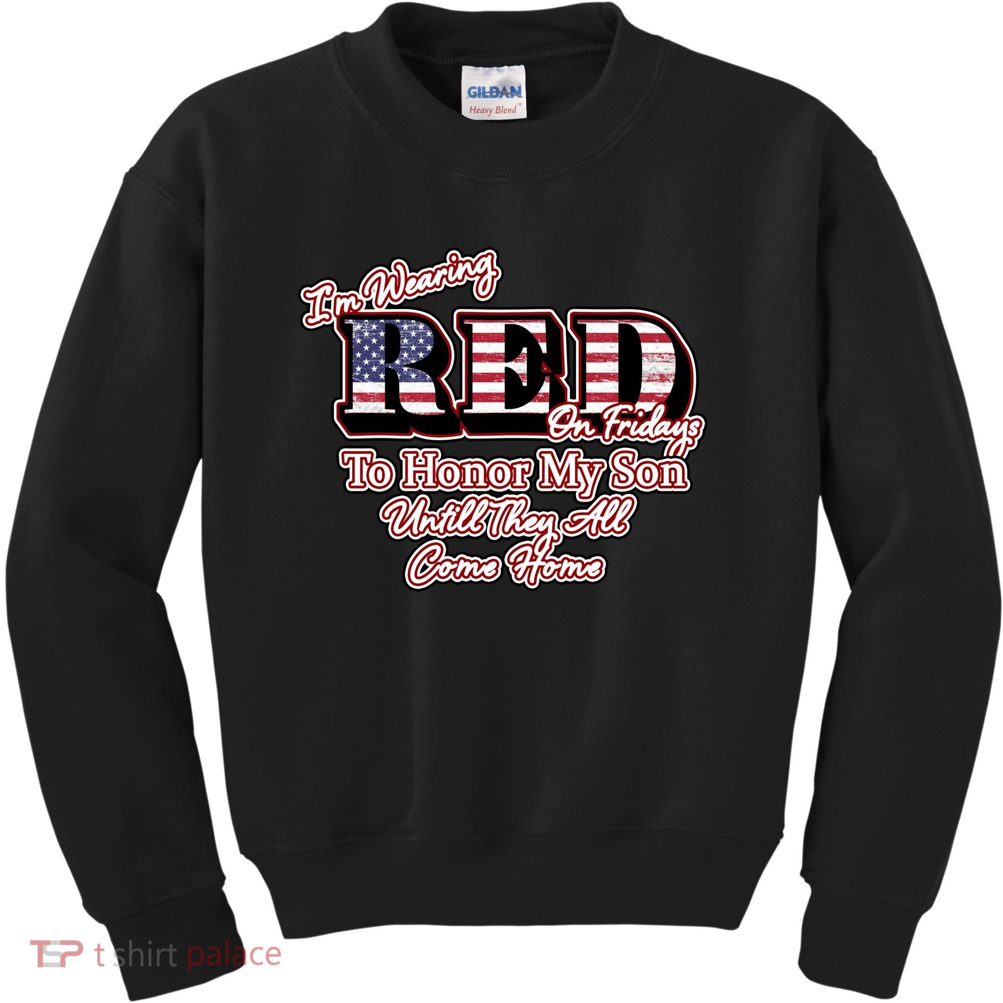 I'm Wearing Red On Fridays Until They All Come Home Kids Sweatshirt