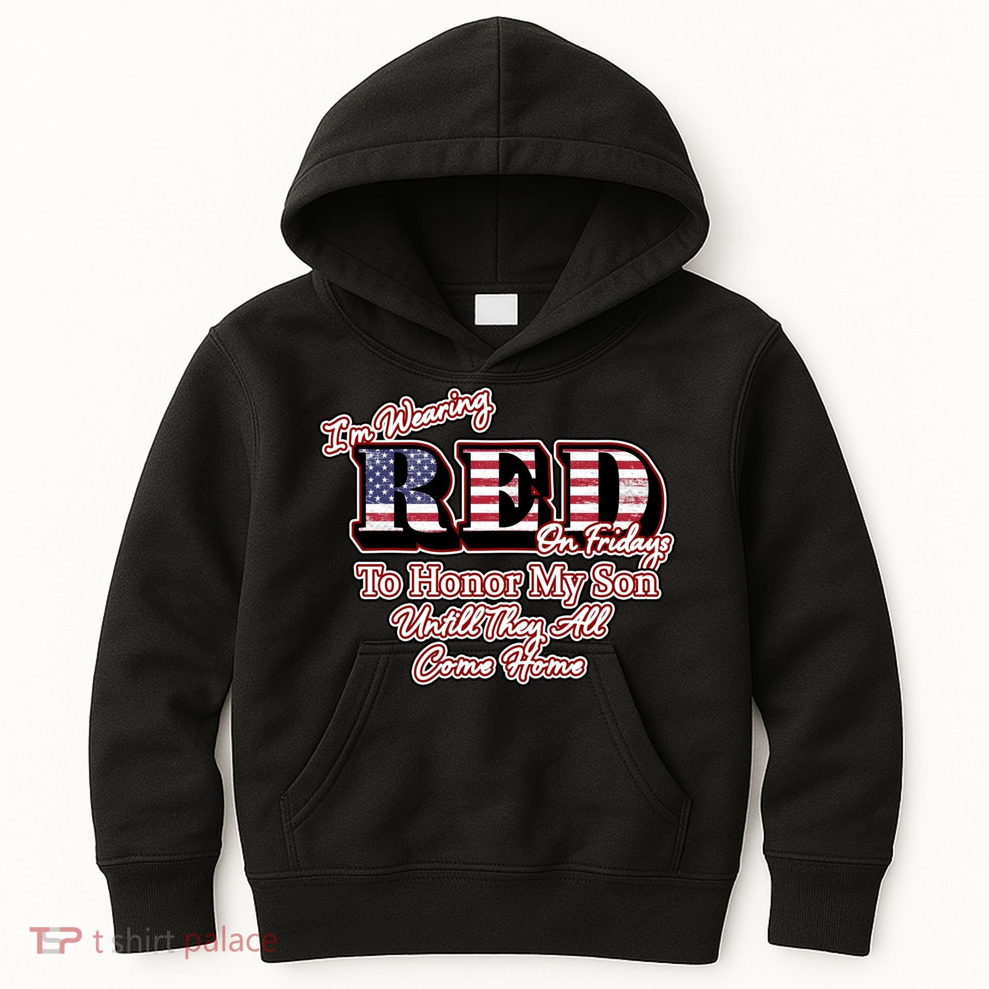 I'm Wearing Red On Fridays Until They All Come Home Kids Hoodie